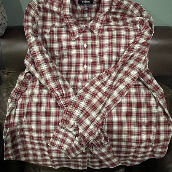 Festive Red, Green, & White Plaid Shirt - Picture 3 of 5